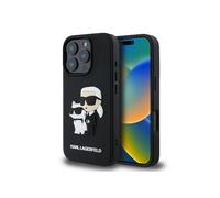 Karl Lagerfeld PU Saffiano Karl & Choupette Case for iPhone 16 Pro 6.3" Black