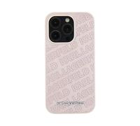 Karl Lagerfeld Quilted K-Pattern Case, Pink - iPhone 15