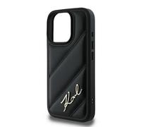 Karl Lagerfeld Quilted Signature Case Black - iPhone 16 Pro