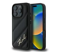 Karl Lagerfeld Quilted Signature Case Black - iPhone 16 Pro