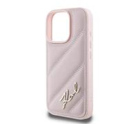 Karl Lagerfeld Quilted Signature Case for iPhone 16 Pro 6.3" Pink