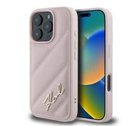 Karl Lagerfeld Quilted Signature Case for iPhone 16 Pro 6.3" Pink