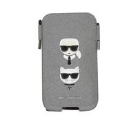 Karl Lagerfeld Saffiano Ikonik Karl & Choupette Head Hardcase KLHCP12MOPHKCG - Gray