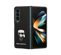 Karl Lagerfeld Saffiano Ikonik Metal Case KLHCZFD4IKMSBK, Black - Samsung Galaxy Z Fold 4 F936