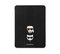 Karl Lagerfeld Saffiano Karl & Choupette Heads Case, Black - iPad Pro 11 (2021)