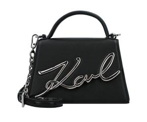 Karl Lagerfeld Signature 2.0 Handbag Genuine Leather 21.5 cm gray