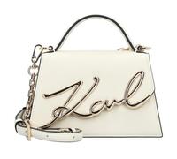 Karl Lagerfeld Signature 2.0 Handbag Genuine Leather 21.5 cm white
