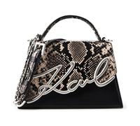 Karl Lagerfeld Signature 2.0 Handbag Genuine Leather 22 cm black
