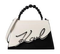 Karl Lagerfeld Signature 2.0 Handbag Genuine Leather 25 cm white