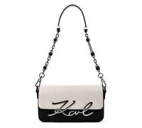 Karl Lagerfeld Signature 2.0 Shoulder Bag Genuine Leather 22 cm white