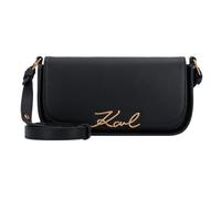 Karl Lagerfeld Signature Shoulder Bag Genuine Leather 24 cm black