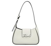Karl Lagerfeld Signature Shoulder Bag Genuine Leather 24 cm white