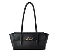 Karl Lagerfeld Signature Shoulder Bag Genuine Leather 37 cm black