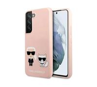 Karl Lagerfeld Silicone Ikonik Karl & Choupette Hardcase KLHCS22MSSKCI, Pink - Samsung Galaxy S22+ S906