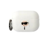 Karl Lagerfeld Silicone Karl Head 3D Case, White - AirPods Pro 2