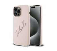 Karl Lagerfeld Silicone Karl Script Pink Case - iPhone 15 Pro