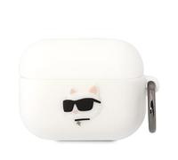 KARL LAGERFELD Silicone NFT Choupette Head 3D Case AirPods Pro, White