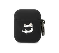 KARL LAGERFELD Silicone NFT Choupette Head 3D Case AirPods 1/2 Gen, Black