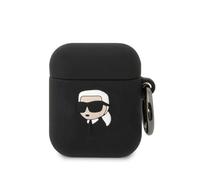 KARL LAGERFELD Silicone NFT Karl Head 3D Case AirPods 1/2 Gen, Black