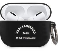 Karl Lagerfeld KLACAPSILRSGBK Cover for AirPods Pro Black Silicone RSG