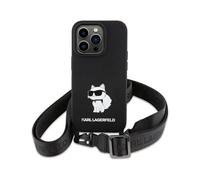 Karl Lagerfeld Sleeve KLHCP15SSCBSCNK Crossbody Silicone Choupette Black - iPhone 15