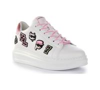 Karl Lagerfeld 'versity Patch' Leather Trainers In White White 4
