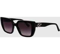 Karl Lagerfeld Vintage Cat Eye Acetate Sunglasses with Metallic Logo - Size: 53 - female