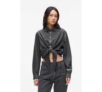 Karl Lagerfeld Washed Black Klj Denim Wrap Blouse size XS | Button-Down Shirts Outlet | Women | Black XS