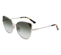 Karl Lagerfeld Woman KL341S 711 Sunglasses Metal Gold Green Cat Eye Shaded