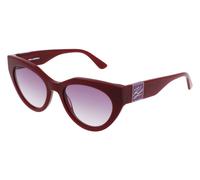 Karl Lagerfeld Woman KL6047S 604 Sunglasses Plastic Burgundy Grey Cat Eye Shaded