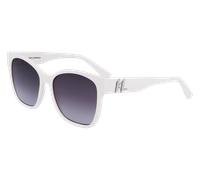 Karl Lagerfeld Woman KL6087S 105 Sunglasses Injected White Smoke Squared Photochromatic Shaded