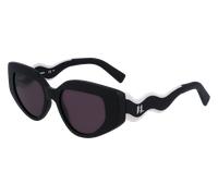 Karl Lagerfeld Woman KL6144S 002 Sunglasses Bio-inject Black Cat Eye Normal Normal