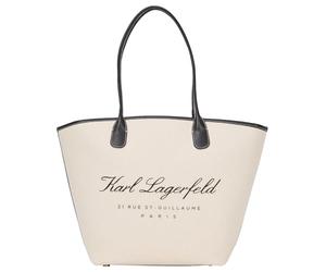 Karl Lagerfeld Women Hotel Karl Medium Canvas Bag Natural/Black One size