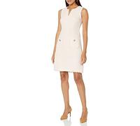 KARL LAGERFELD Women's Etuikleid aus Tweed mit Taschen Casual Dress, Rose, 16