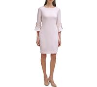 KARL LAGERFELD Women's Tulip Sleeve Sheath Dress, Petal Pink, 10