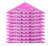 Karl Loven Bandana Piece - Paisley Mandala Pattern - 100% Cotton TÜV Tested - Thick Fabric - 20 Exclusive Colours, Pink (Mandala Pattern), 20er Pack