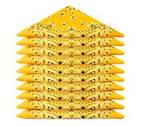 Karl Loven Bandana Piece - Paisley Mandala Pattern - 100% Cotton TÜV Tested - Thick Fabric - 20 Exclusive Colours, Orange Mango (Mandala Pattern), 10er Pack