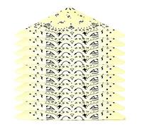 ...KARL LOVEN Bandana Set of 5 10 20 - Paisley Mandala Pattern - 100% Cotton - Top Thickness - 20 Exclusive Colours, Pastel Yellow (Mandala Pattern), Lotto di 10