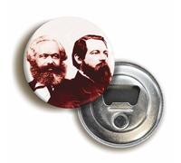 Karl Marx And Friedrich Engels Bottle Opener Fridge Magnet (Circular 2.3inch / 59mm Diameter)