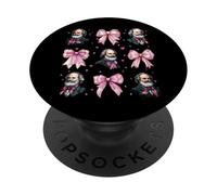 Karl Marx Communism Communist Girl Coquette Bow Pink PopSockets Adhesive PopGrip