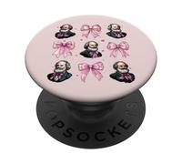 Karl Marx Communism Communist Girl Coquette Bow Pink PopSockets Adhesive PopGrip