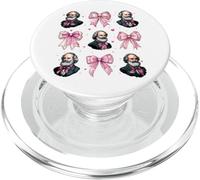 Karl Marx Communism Communist Girl Coquette Bow Pink PopSockets PopGrip for MagSafe