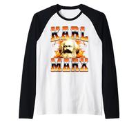 Karl Marx Communism Communist Socialism 90s Bootleg Style Raglan Baseball Tee