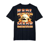 Karl Marx Communism Communist Socialism 90s Bootleg Style T-Shirt, Men's Big and Tall, Black, 2X Tall