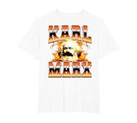 Karl Marx Communism Communist Socialism 90s Bootleg Style T-Shirt, Men's Big and Tall, White, 3X Tall