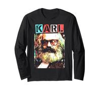 Karl Marx Marxism Socialism Communism Funny Pop Art Long Sleeve T-Shirt