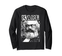 Karl Marx Marxism Socialism Communism Funny Pop Art Long Sleeve T-Shirt