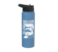 Karl Marx Marxism Socialism Communism Funny Pop Art Stainless Steel Insulated Water Bottle