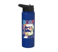 Karl Marx Marxism Socialism Communism Funny Pop Art Stainless Steel Insulated Water Bottle
