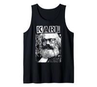 Karl Marx Marxism Socialism Communism Funny Pop Art Tank Top